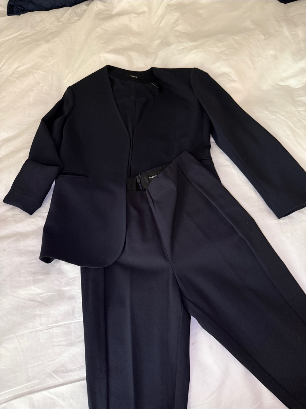 Theory blazer and pants- Navy